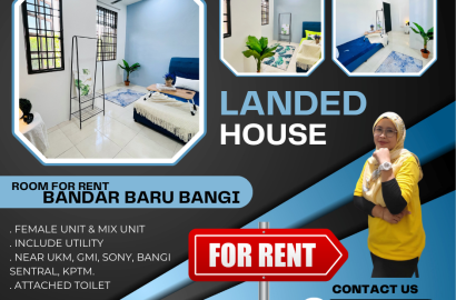 【 BANGI 】- SEKSYEN  5 (FEMALE UNIT & Non- Sharing Room) , Bilik Sewa Bangi, UKM, GMI, Bangi Gateway, Bangi Sentral, SONY
