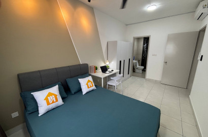 📍Miharja room for rent, Pitta Residence 🤩PROMOTION!!!! 🤩Master Private Room ✅ New Mattress Aircond Wardrobe Table Cha