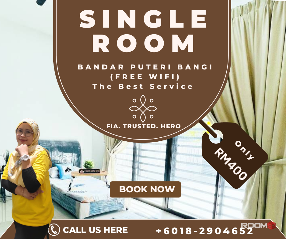 (WIFI + INCLUDE UTILITY 🔥🔥🔥 ) Bilik Sewa Bangi, Almyra, Bandar Seri Putra, Bandar Puteri Bangi, Agensi Nuklear, KUIS