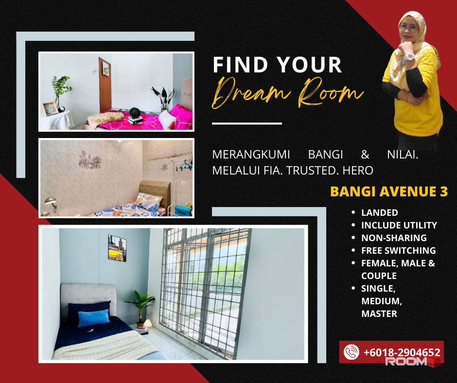 Bilik Sewa Bangi [Include Utility 🔥 ] 👉 Bangi Avenue, Bangi Lama, BSP, UKM, KPTM, Bangi Lama, KUIS, Bdr Puteri Bangi