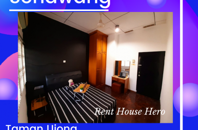 Middle Room at Rasah, Seremban 🚀 Bilik Sewa Seremban [𝑵𝒆𝒂𝒓 𝑯𝑻𝑱 📌📌, Couple/ Single, Aircond] Rasah, Taman Ujong