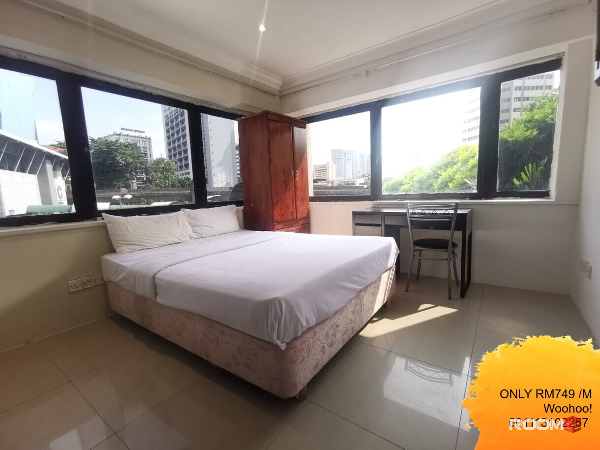 Fully Furnished Master room for rent at Check-In @ KL Sentral with private 🛁bathroom