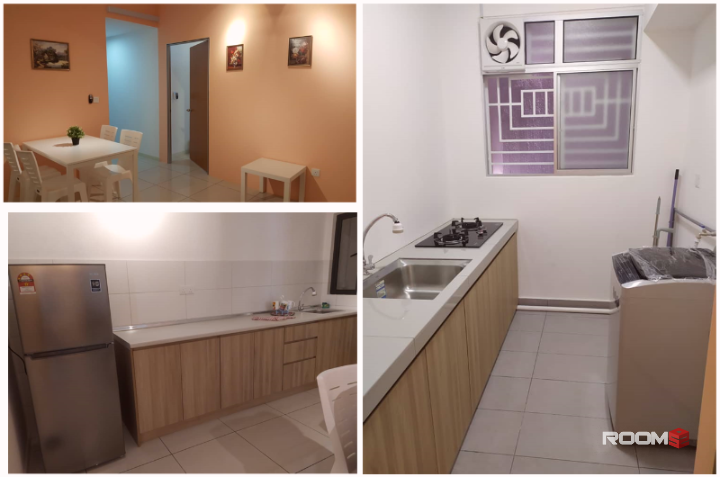 Balcony room at casa green, bukit jalil (near lrt, fully furnished, facing swimming pool good scenic view)