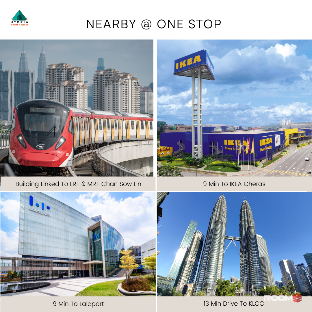 Rent a room near LRT and save time on your daily commute! ⏰⏳2-3 Min walk to LRT Chan Sow Lin 🚝