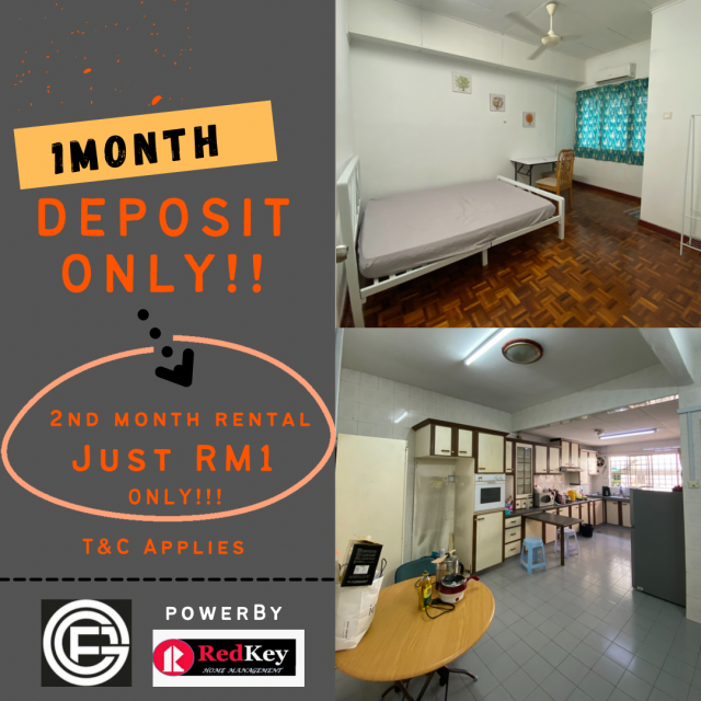 📢BOOKING NOW JUST ONE MONTH DEPOSIT ONLY🧨✨LIMITED ROOM FOR RENT IN SUBANG JAYA AREA✨